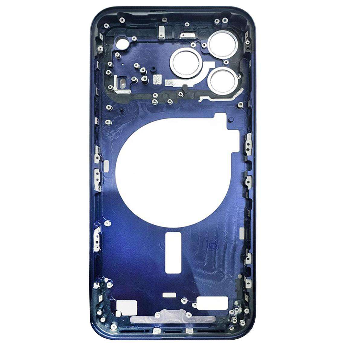 For iPhone 17 Pro Max Middle Frame Bezel Plate with Camera Lens Cover (Orange)