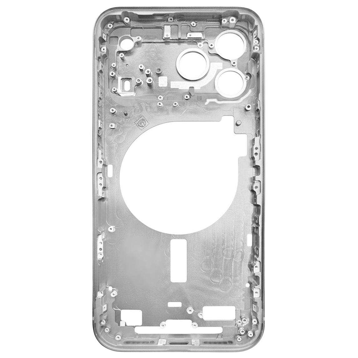For iPhone 17 Pro Max Middle Frame Bezel Plate with Camera Lens Cover (Orange)