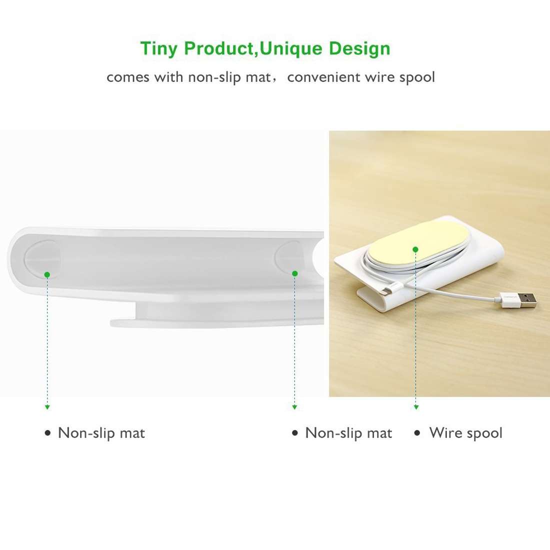 UGREEN Phone Charging Holder Wall Dock with Sticker For iPhone, Samsung, Lenovo, Sony ... (Silver)