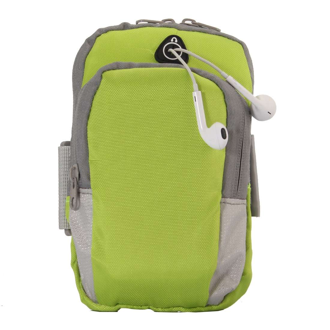 Universal Zipper Double Bag Multi-functional Sport Arm Case with Earphone Hole for iPh ... (Green)
