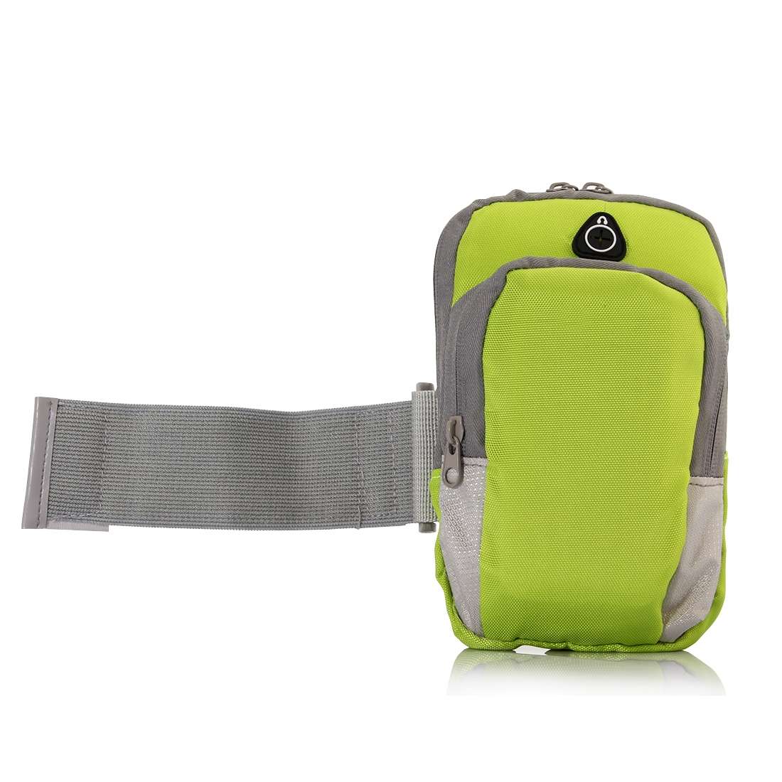 Universal Zipper Double Bag Multi-functional Sport Arm Case with Earphone Hole for iPh ... (Green)