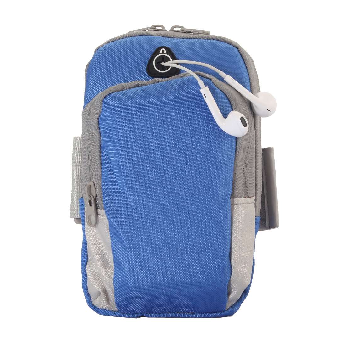 Universal Zipper Double Bag Multi-functional Sport Arm Case with Earphone Hole for iPho ... (Blue)