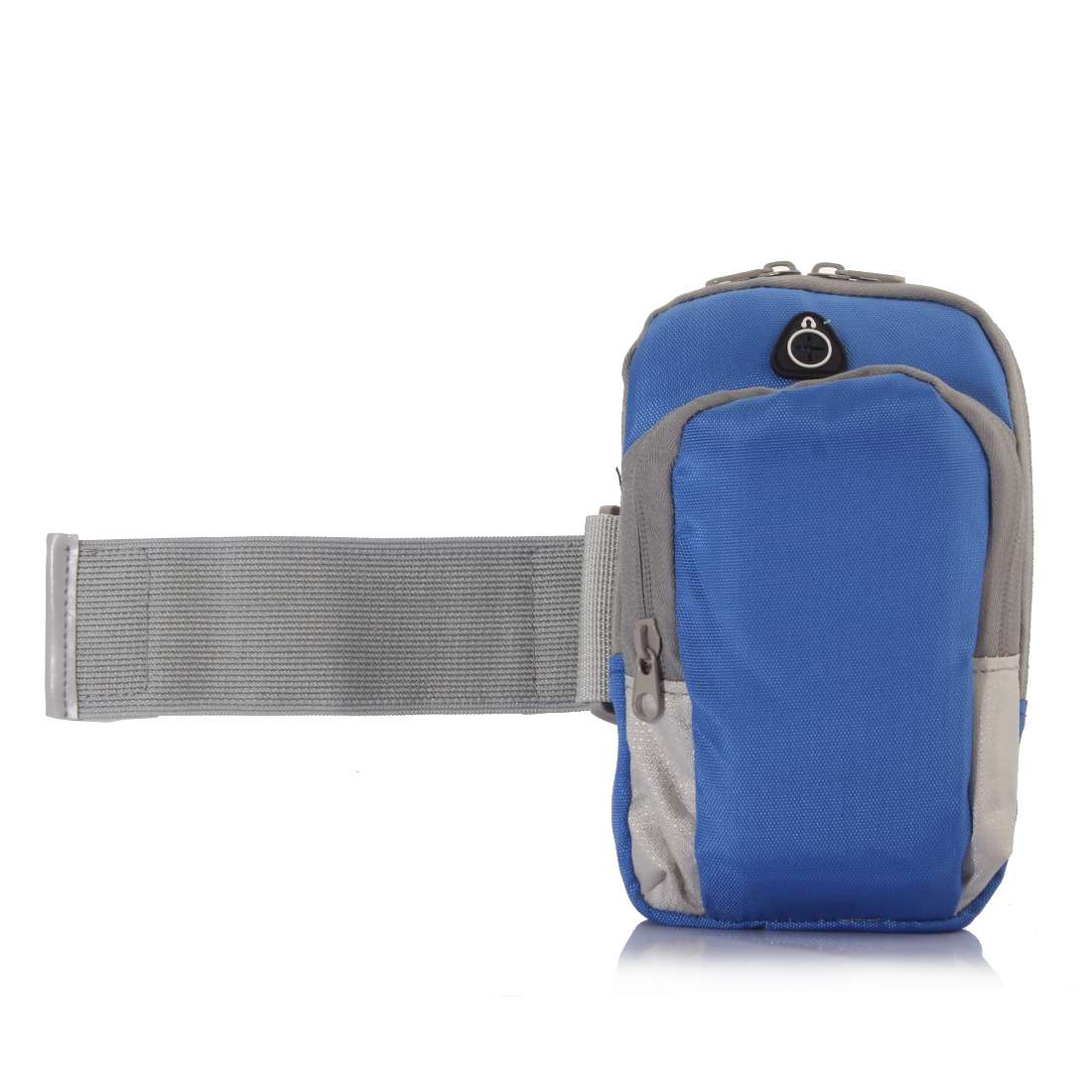 Universal Zipper Double Bag Multi-functional Sport Arm Case with Earphone Hole for iPho ... (Blue)