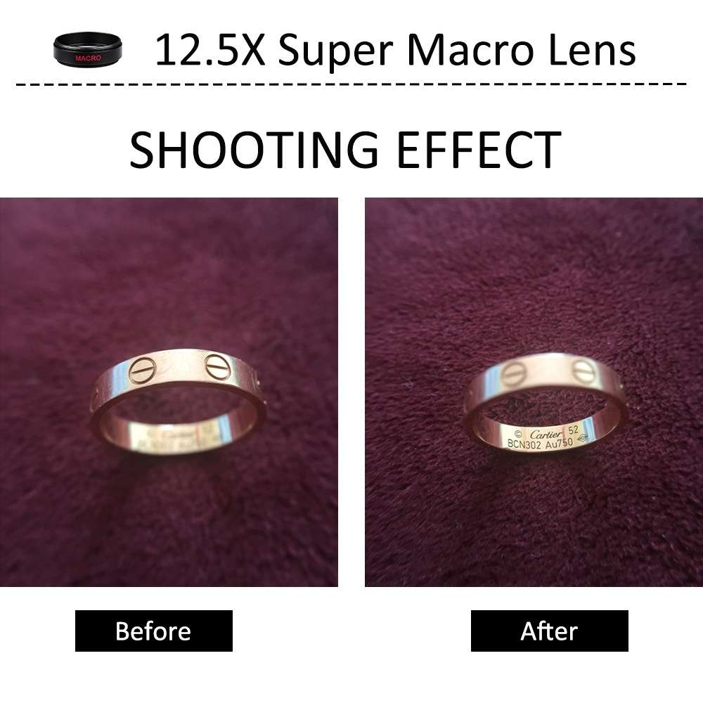 APEXEL APL-0.45WM 2 in 1 Universal 12.5X Macro Lens + 0.45X Wide-angle Lens Kit