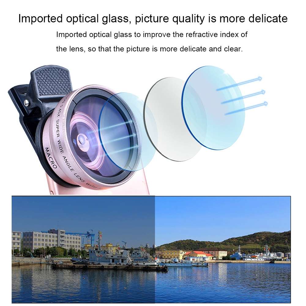 APEXEL APL-0.45WM 2 in 1 Universal 12.5X Macro Lens + 0.45X Wide-angle Lens Kit