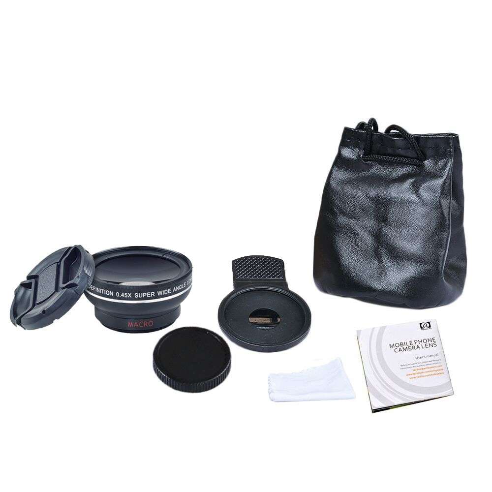APEXEL APL-0.45WM 2 in 1 Universal 12.5X Macro Lens + 0.45X Wide-angle Lens Kit