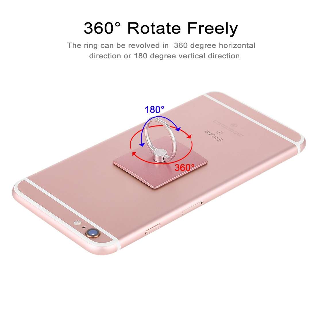 100 PCS Universal Finger Ring Mobile Phone Holder Stand(Rose Gold)