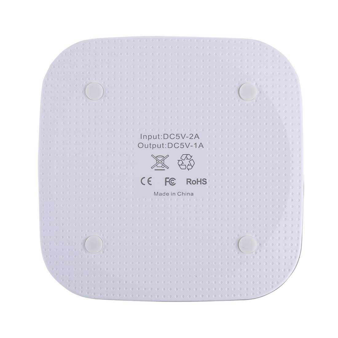 5V 1A Universal Square Qi Standard Fast Wireless Charger with Indicator Light(White)