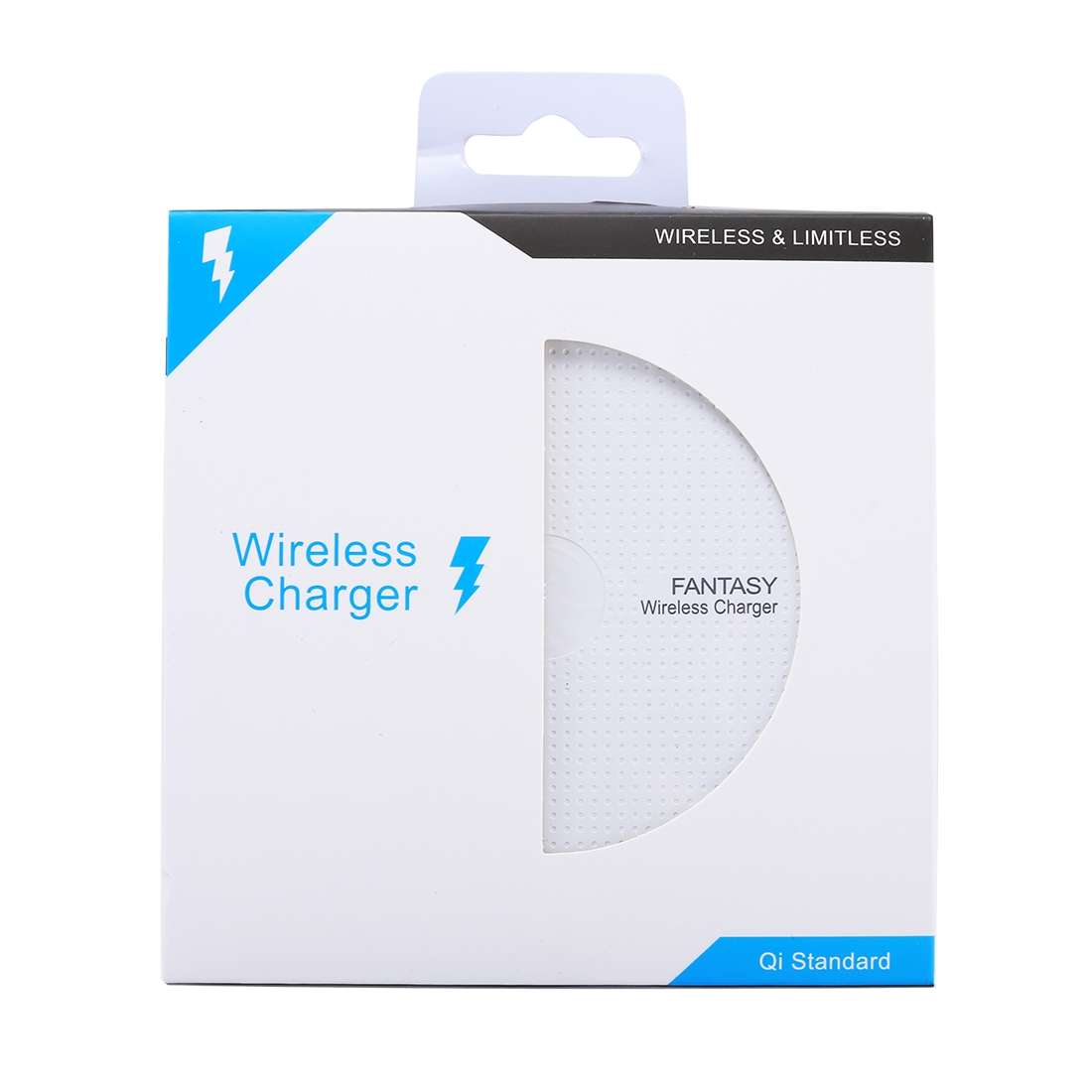 5V 1A Universal Square Qi Standard Fast Wireless Charger with Indicator Light(White)