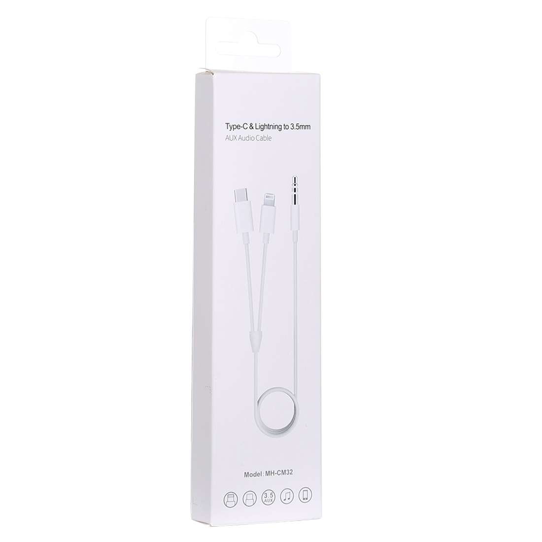 MH-CM32 8 Pin & Type-C to 3.5mm Jack Mobile Phone Audio Cable