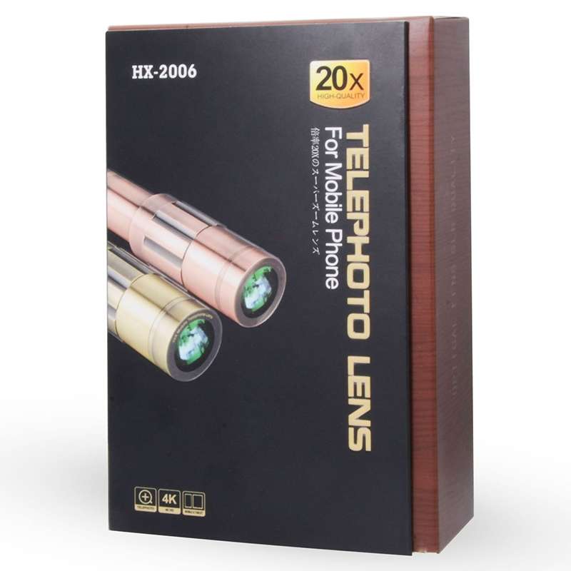 External 20X Telephone Lens for Mobile Phone with Tripod(Rose Gold)