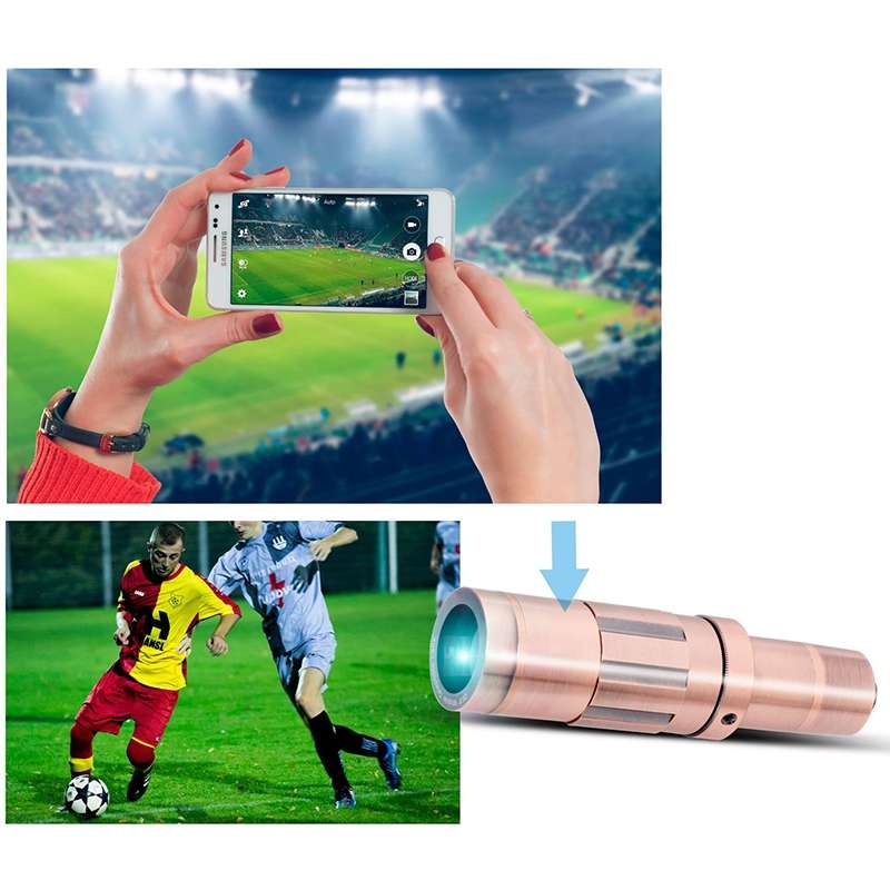 External 20X Telephone Lens for Mobile Phone with Tripod(Rose Gold)