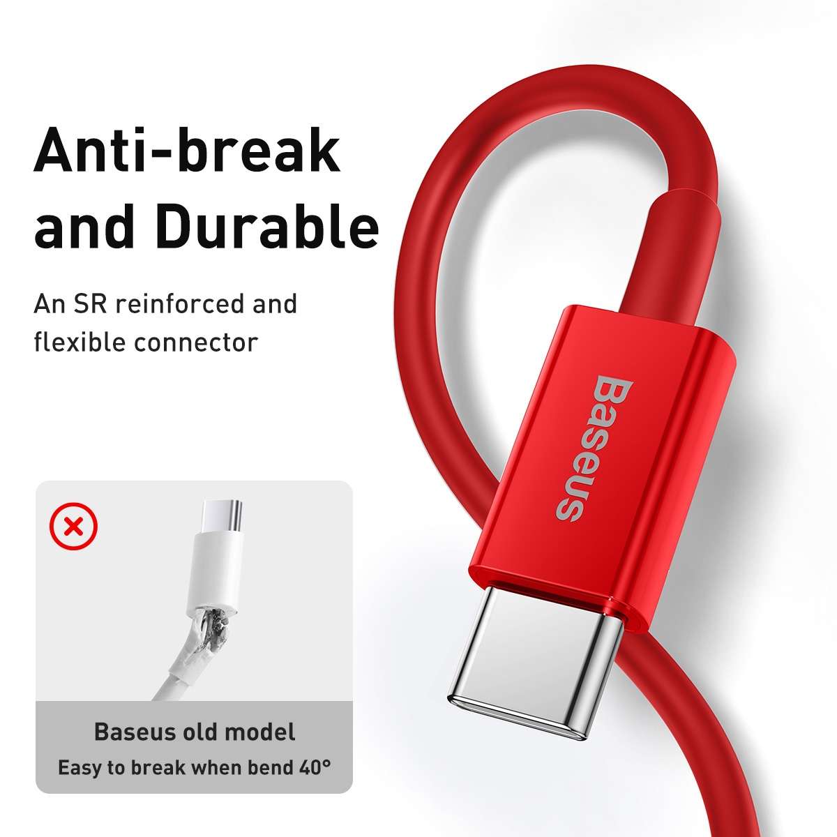 Baseus Superior Series CATLYS-A09 PD 20W USB-C / Type-C to 8 Pin Interface Fast Charging ... (Red)