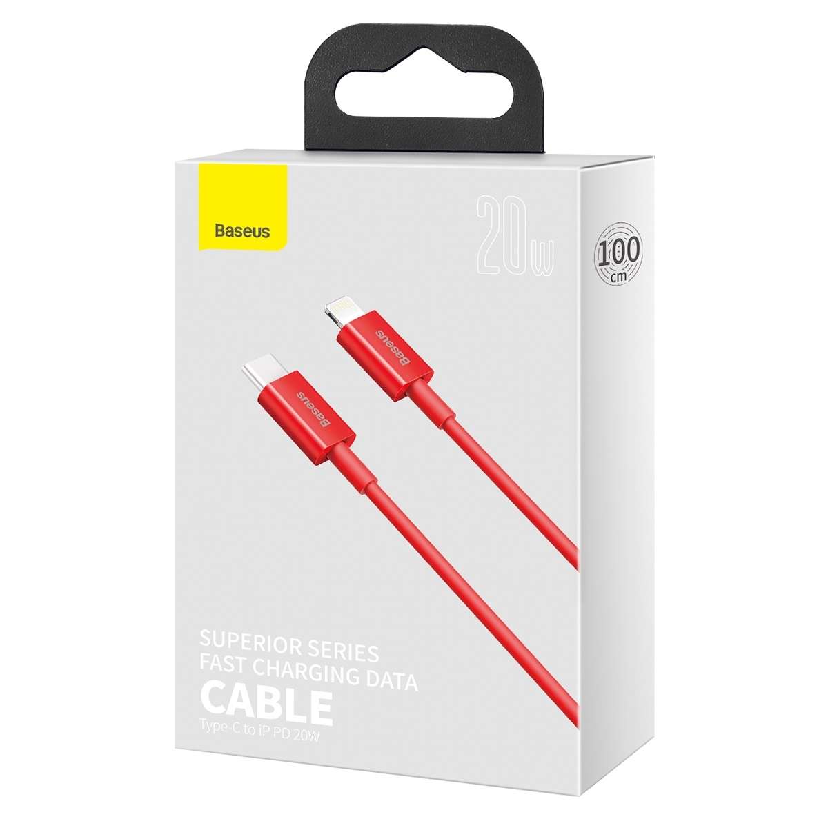 Baseus Superior Series CATLYS-A09 PD 20W USB-C / Type-C to 8 Pin Interface Fast Charging ... (Red)