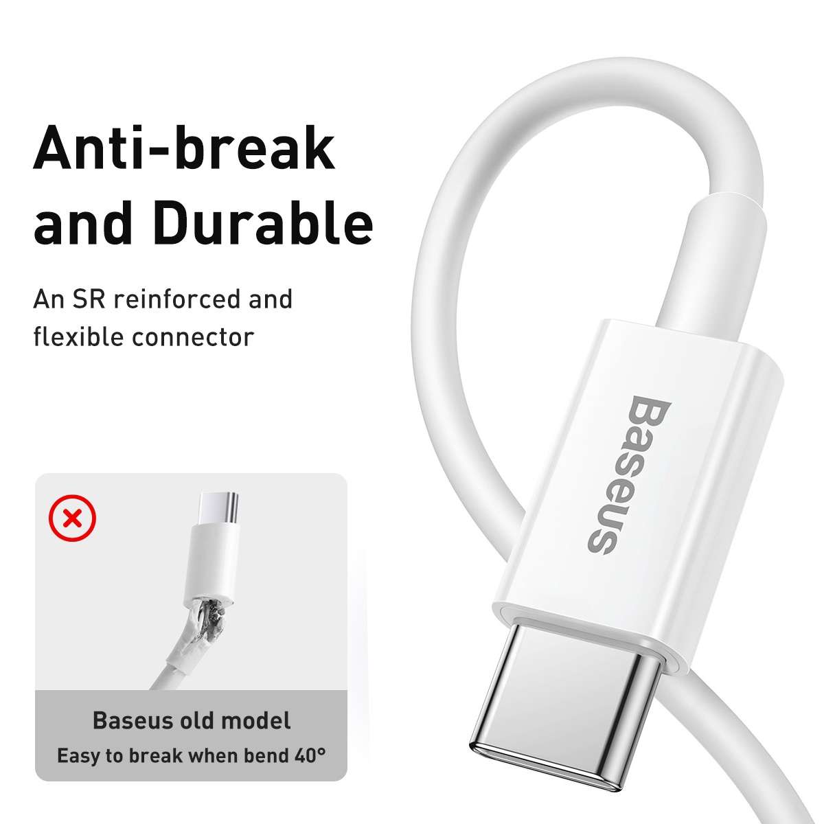 Baseus Superior Series CATLYS-A02 PD 20W USB-C / Type-C to 8 Pin Interface Fast Chargi ... (White)
