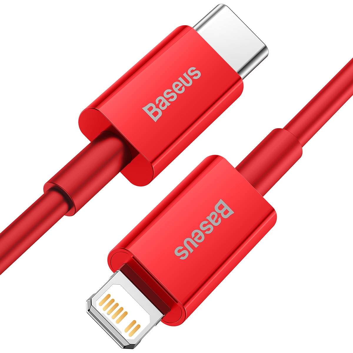Baseus Superior Series CATLYS-C09 PD 20W USB-C / Type-C to 8 Pin Interface Fast Charging ... (Red)