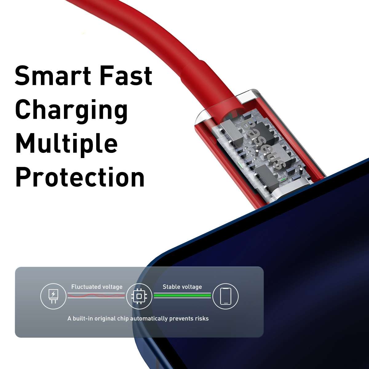 Baseus Superior Series CATLYS-C09 PD 20W USB-C / Type-C to 8 Pin Interface Fast Charging ... (Red)