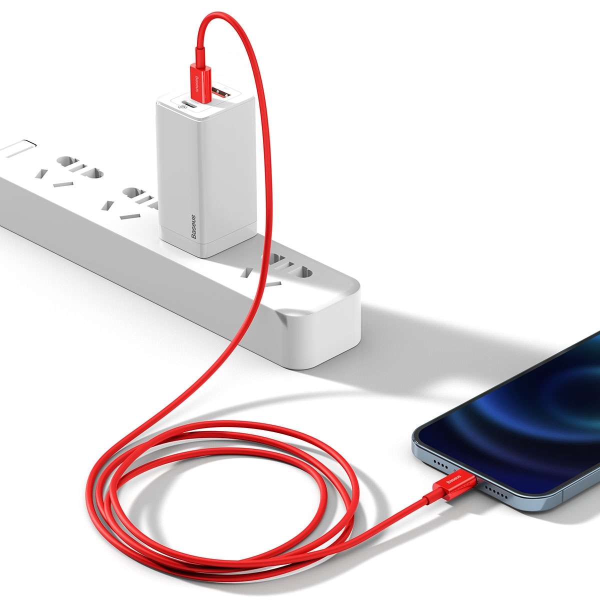 Baseus Superior Series CATLYS-C09 PD 20W USB-C / Type-C to 8 Pin Interface Fast Charging ... (Red)