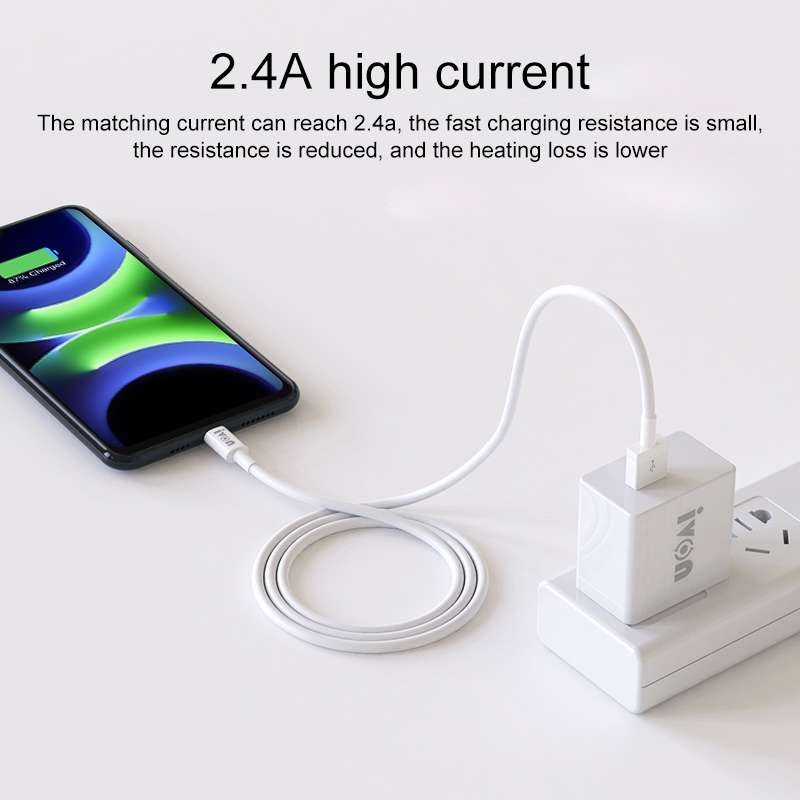 IVON CA70 Micro USB Fast Charging Data Cable, Length: 1m(White)
