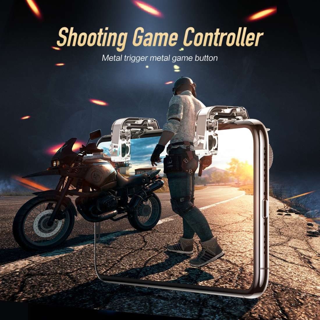 ROCK RPH0879 A Version Shooting Game Controller, Pair