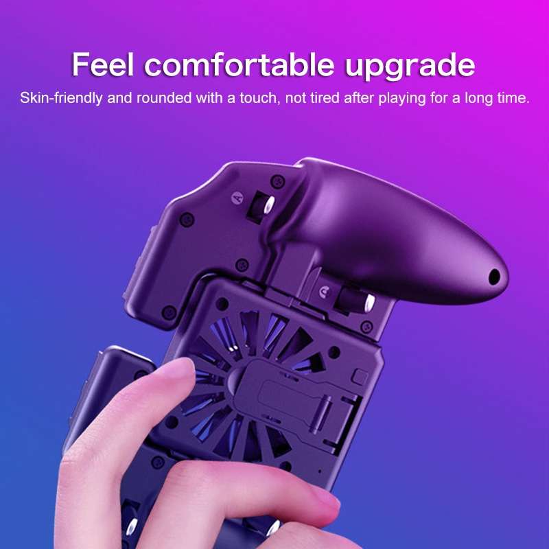S-03 Six-finger Linkage Semiconductor Cooling Mobile Phone Gamepad with Bracket, Suitable for 4.7-