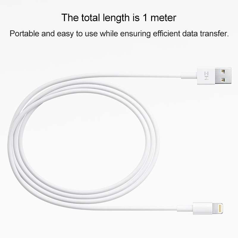 Original Xiaomi Youpin ZMI 8Pin Charging + Transmission MFi Certified Data Cable, Leng ... (White)