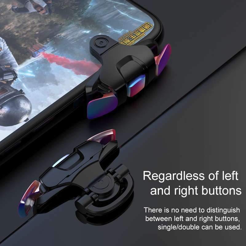 3rd Gen Eating Chicken Metal Colorful Physical Auxiliary Button Shooting Game Controll ... (Black)