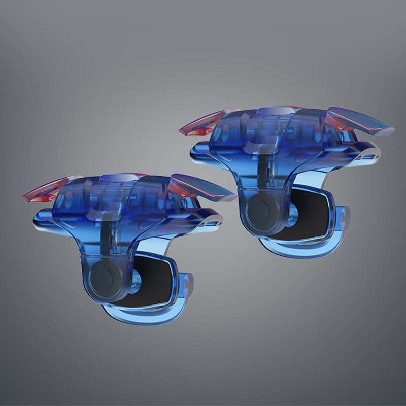 3rd Gen Eating Chicken Metal Colorful Physical Auxiliary Button Shooting Game Controlle ... (Blue)