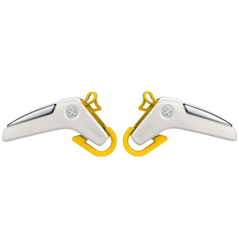 Eating Chicken Physical Auxiliary Button Shooting Game Controller, 1 Pair (White)