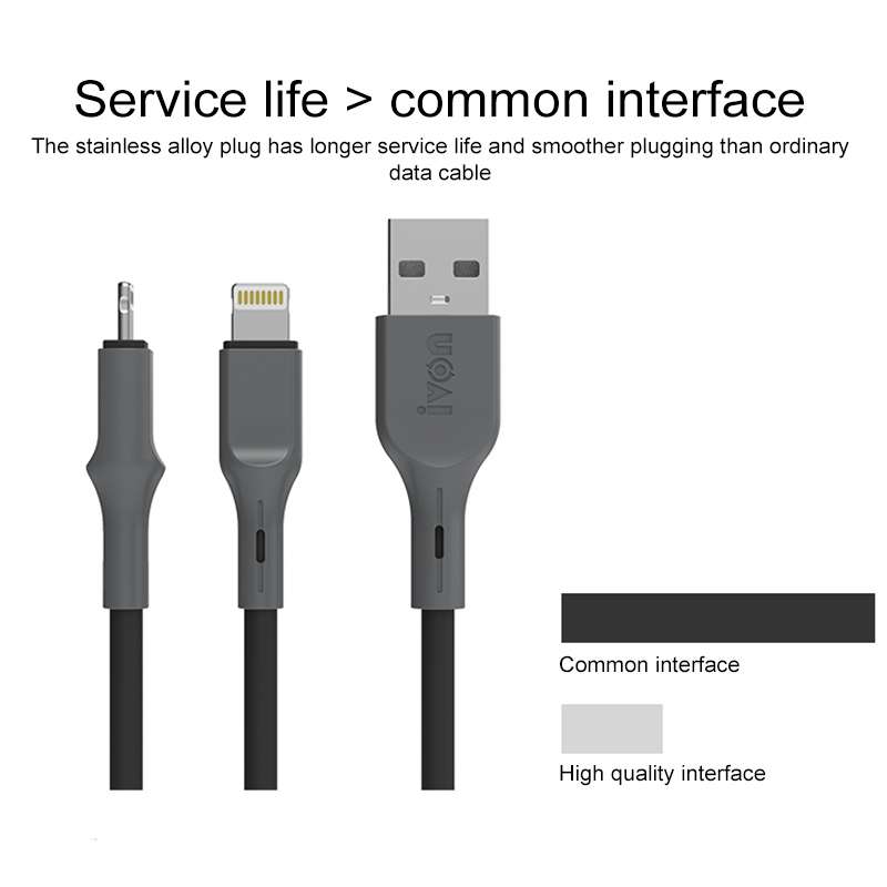 IVON CA78 2.4A Micro USB Fast Charging Data Cable, Length: 1m (Orange)