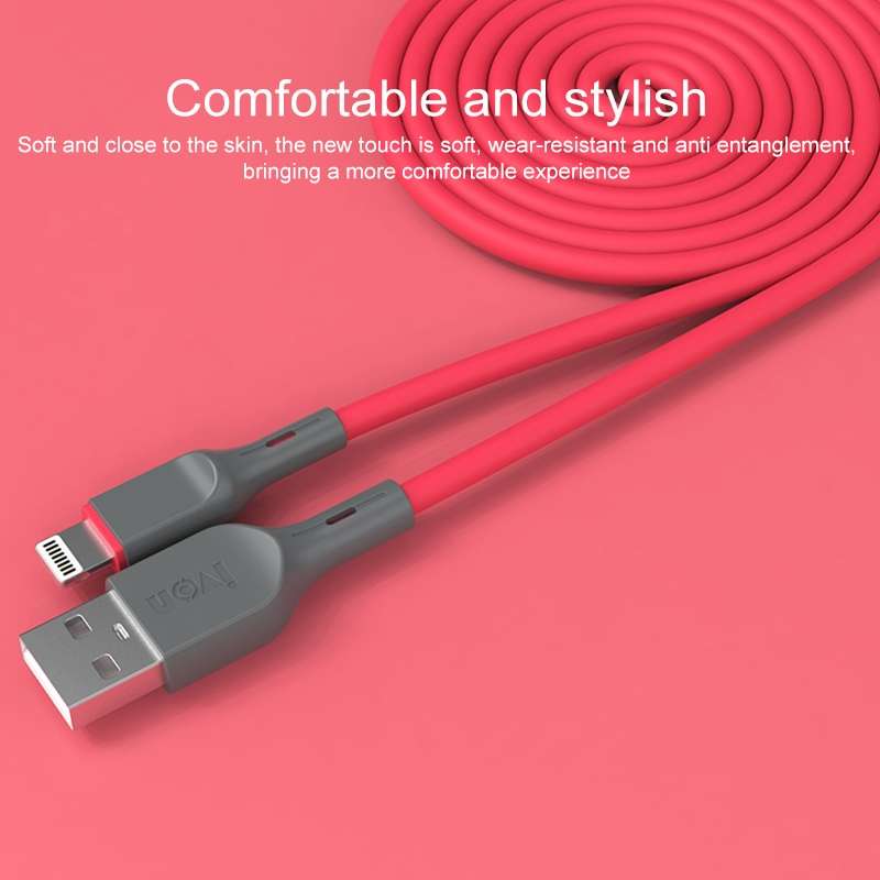 IVON CA78 2.4A Micro USB Fast Charging Data Cable, Length: 1m (Orange)