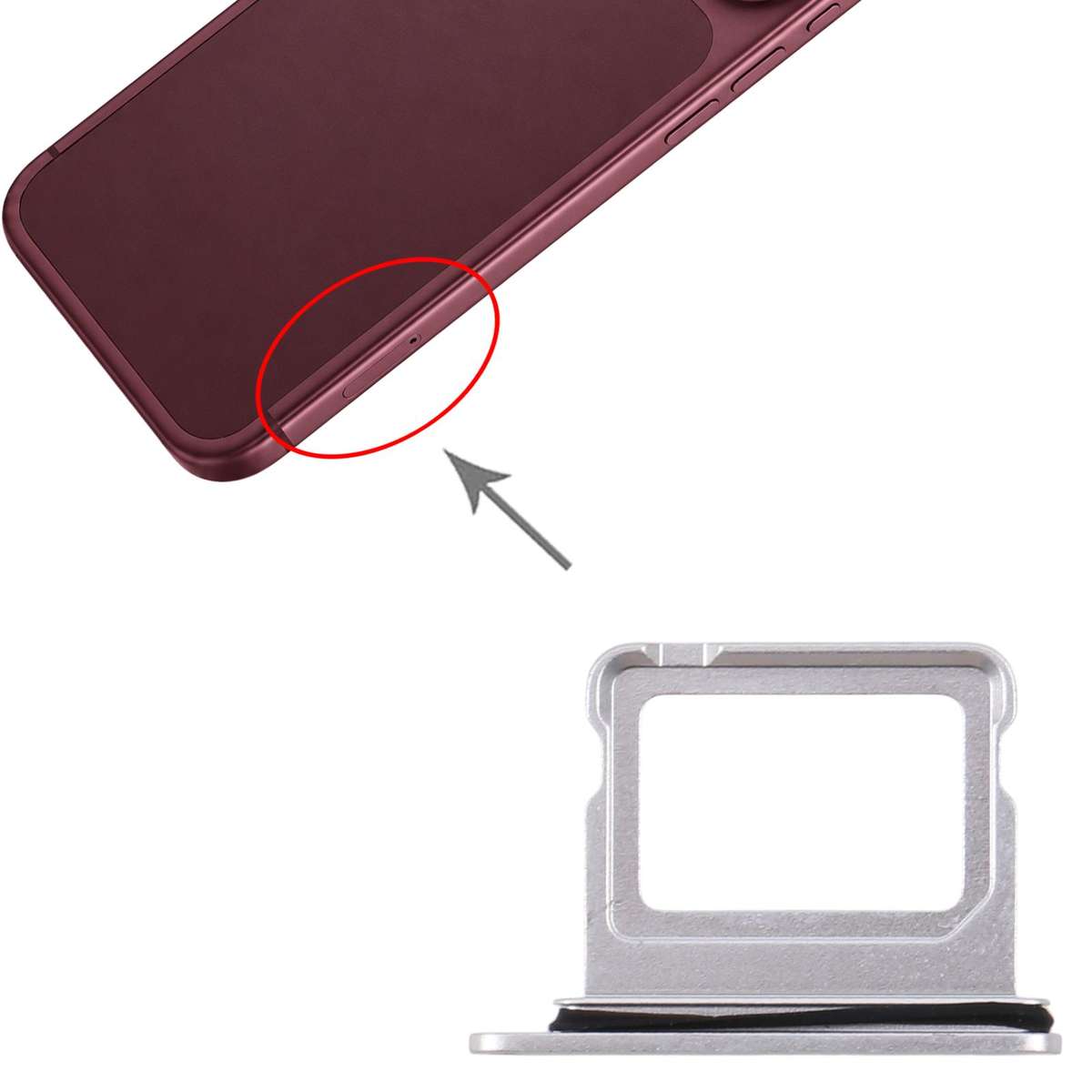 For iPhone 18 Pro Max SIM + SIM Card Tray (Silver)
