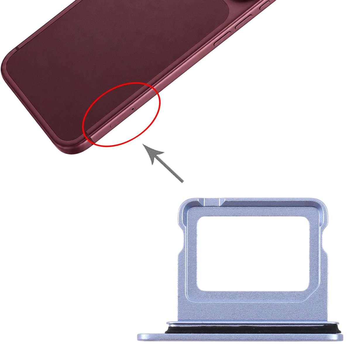 For iPhone 18 Pro Max SIM Card Tray (Silver)