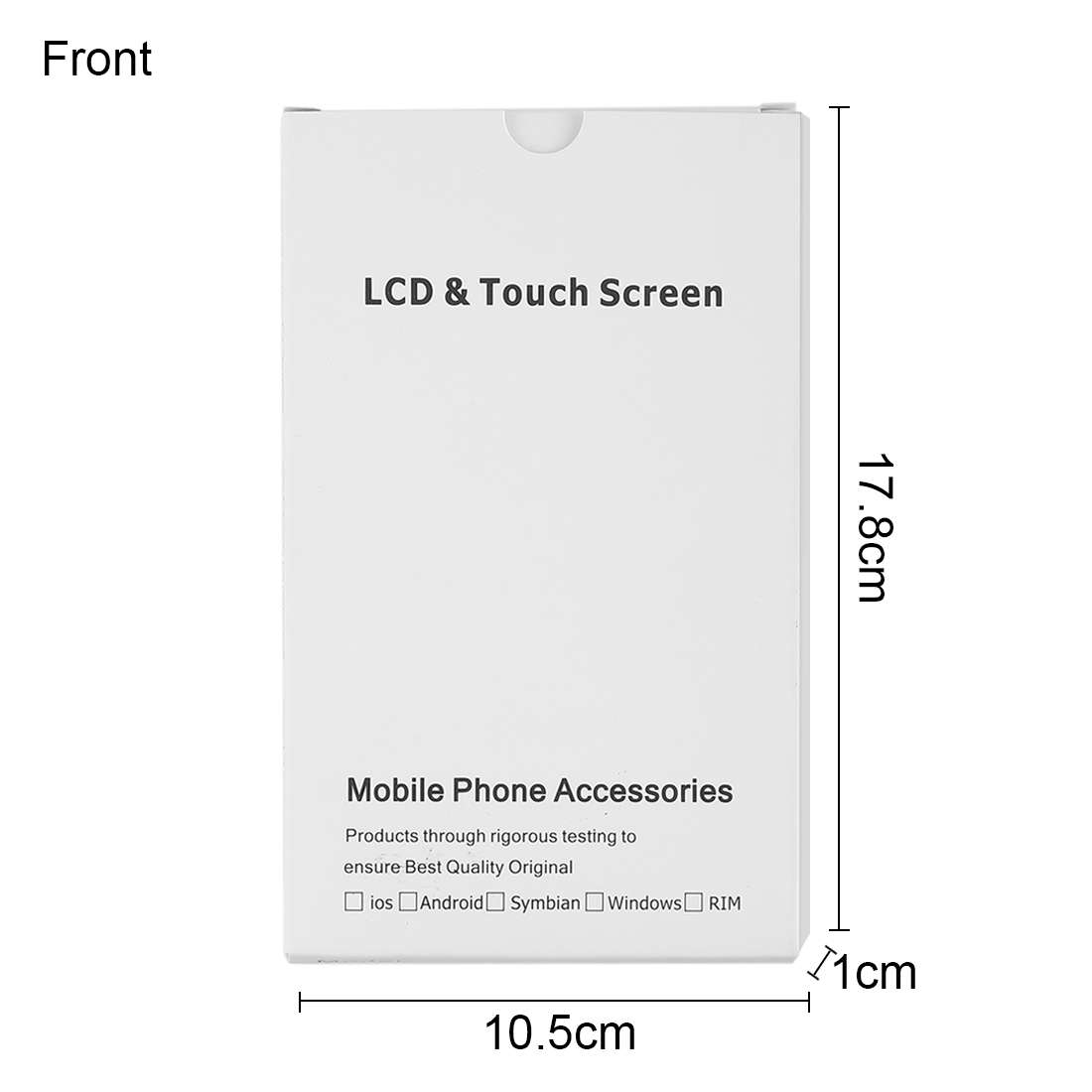 50 PCS Cardboard Packaging White Box for iPhone 8 Plus / 7 Plus LCD Screen