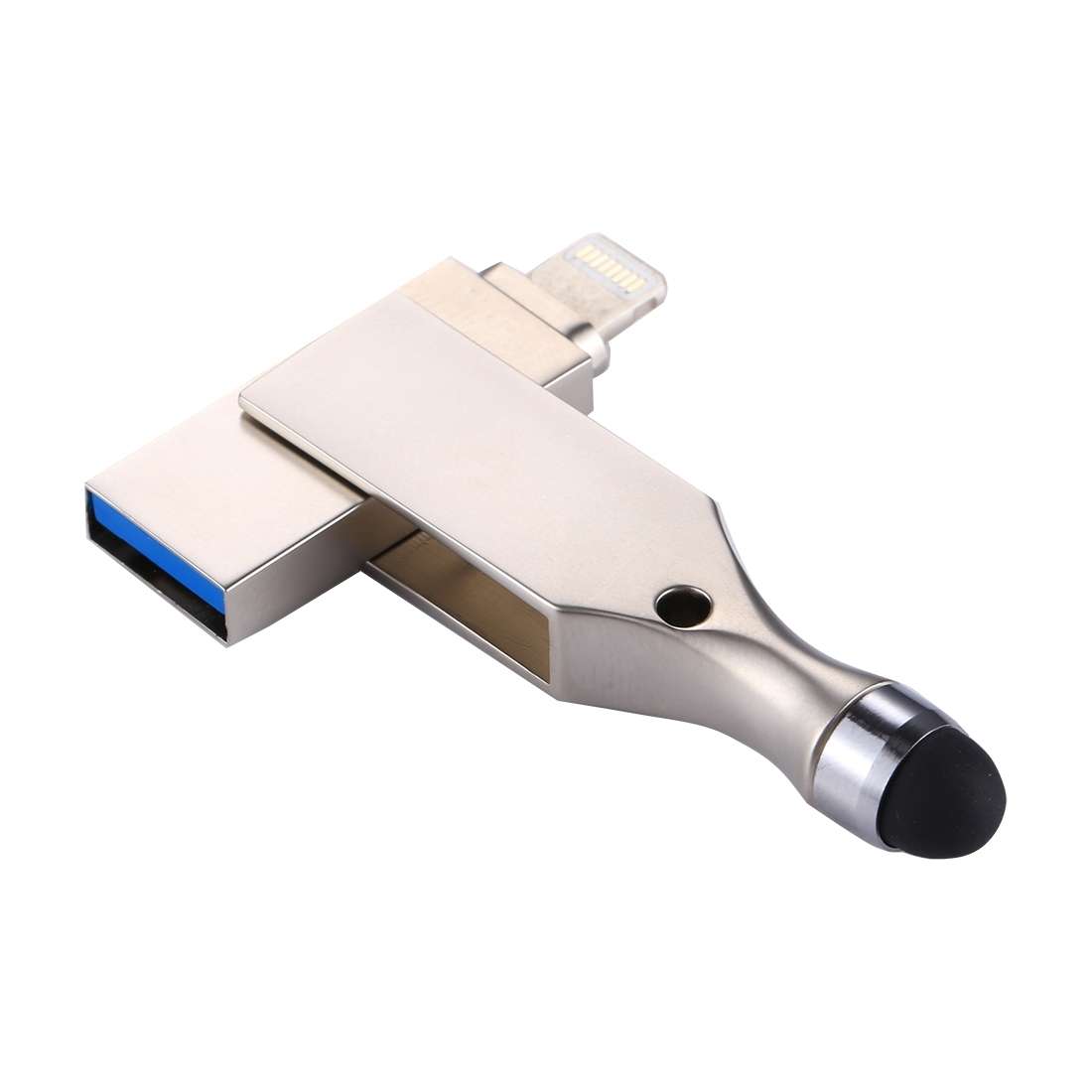 RQW-10E 2 in 1 USB 2.0 & 8 Pin 64GB Flash Drive with Stylus Pen