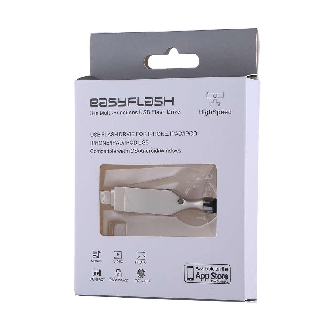 RQW-10E 2 in 1 USB 2.0 & 8 Pin 64GB Flash Drive with Stylus Pen