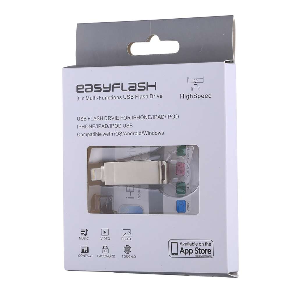 RQW-10 2 in 1 USB 2.0 & 8 Pin 32GB Flash Drive