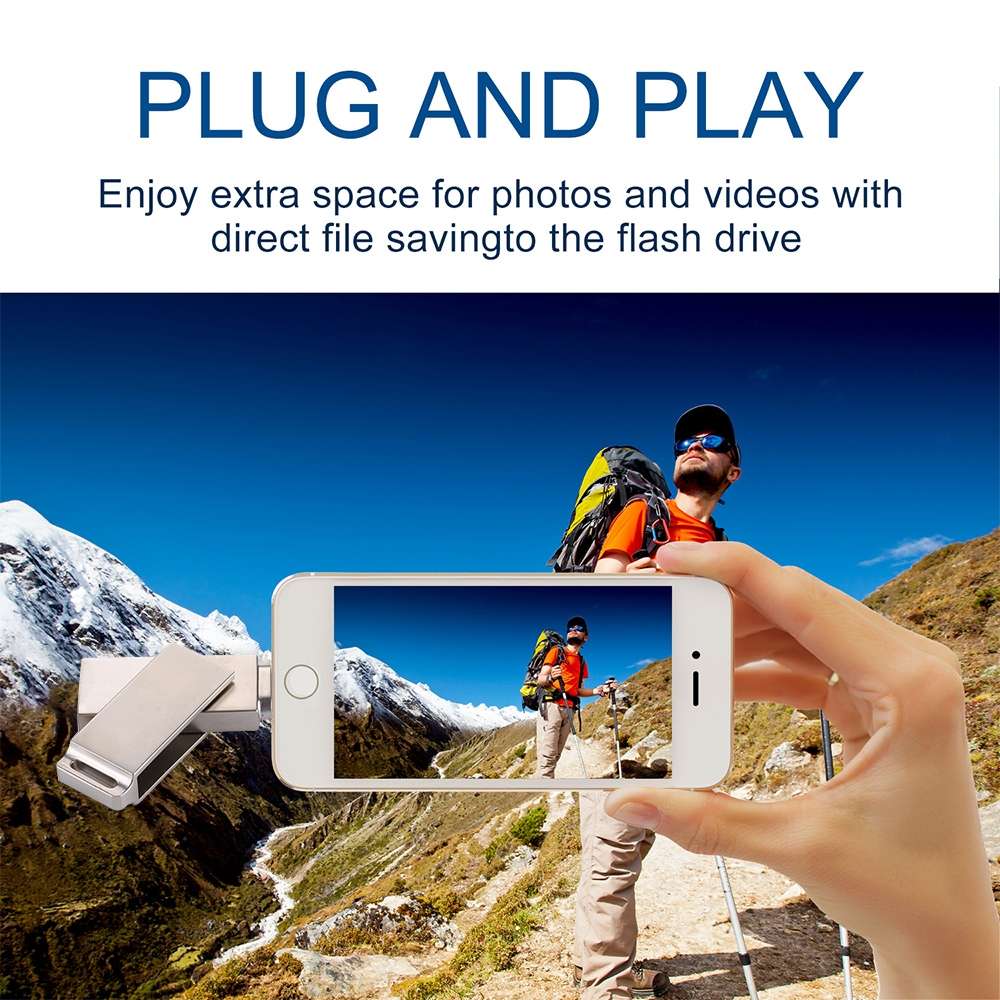 RQW-10 2 in 1 USB 2.0 & 8 Pin 32GB Flash Drive