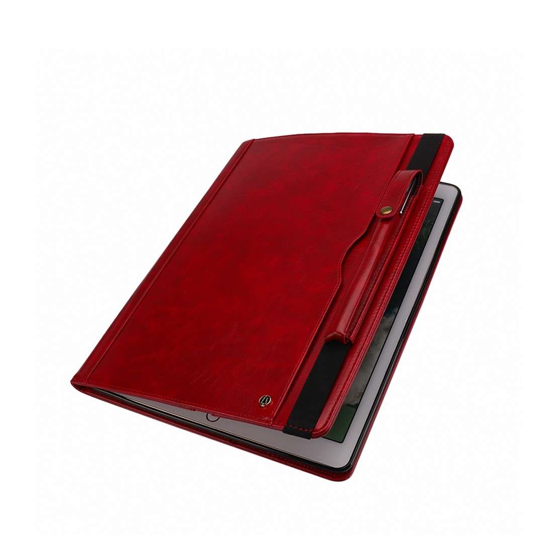 Horizontal Flip Leather Case for iPad Pro 12.9 (2017) & Pro 12.9 (2015), with Double Car ... (Red)