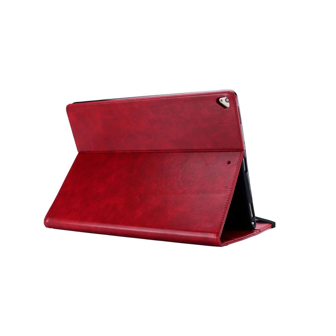 Horizontal Flip Leather Case for iPad Pro 12.9 (2017) & Pro 12.9 (2015), with Double Car ... (Red)