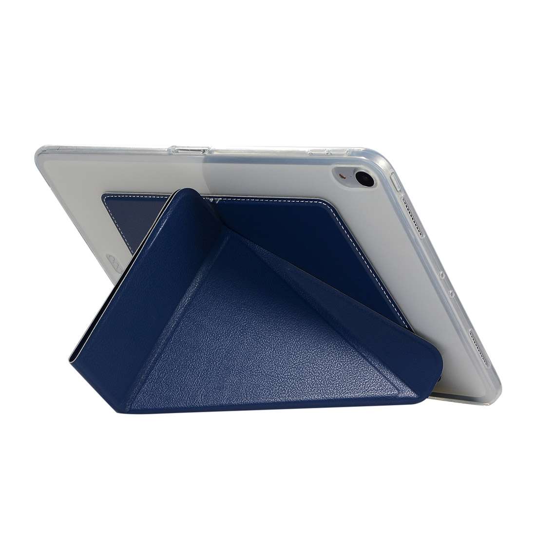PU Leather Case for iPad Pro 11 inch (2018), with Multi-folding Holder & Sleep / W ... (Dark Blue)