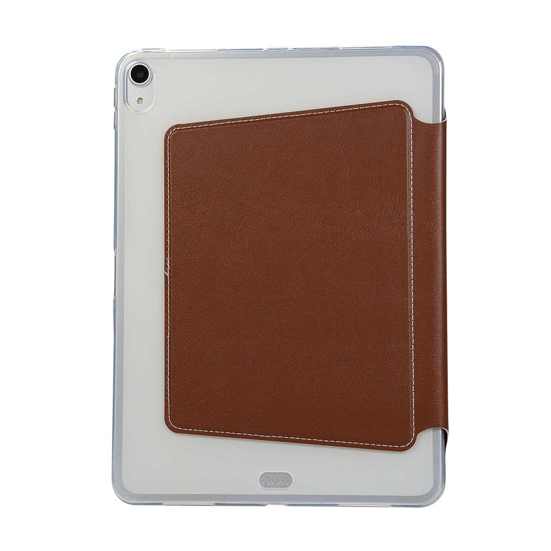 PU Leather Case for iPad Pro 11 inch (2018), with Multi-folding Holder & Sleep / Wake ... (Brown)