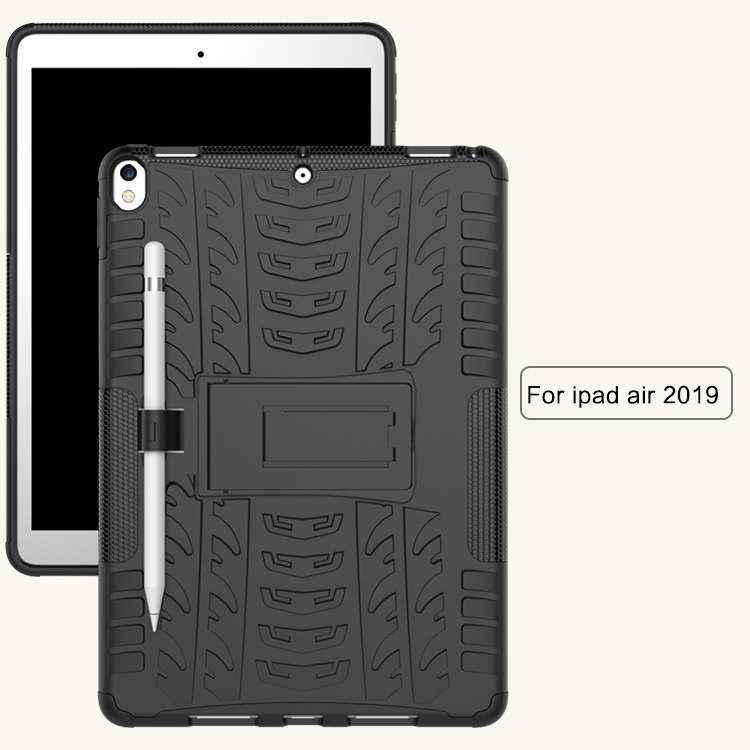 Tire Texture TPU+PC Shockproof Case for iPad Air 2019 / Pro 10.5 inch, with Holder & ... (Orange)