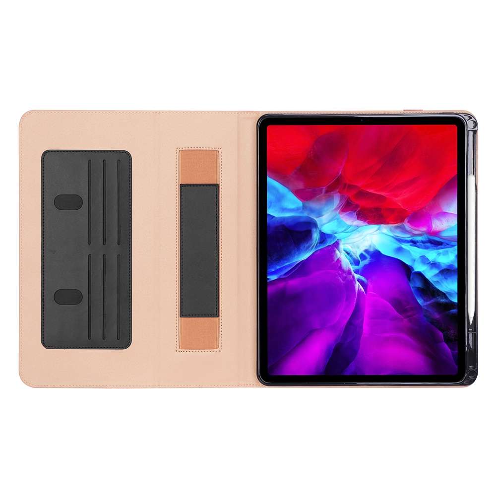 For iPad Pro 12.9 (2020) Retro Texture PU + TPU Horizontal Flip Leather Tablet Case wi ... (Black)