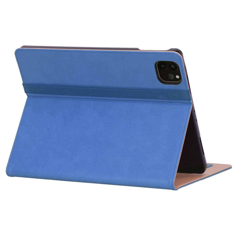 For iPad Pro 12.9 (2020) Retro Texture PU + TPU Horizontal Flip Leather Tablet Case wit ... (Blue)