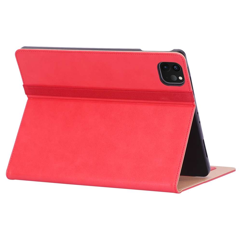 For iPad Pro 12.9 (2020) Retro Texture PU + TPU Horizontal Flip Leather Tablet Case with ... (Red)