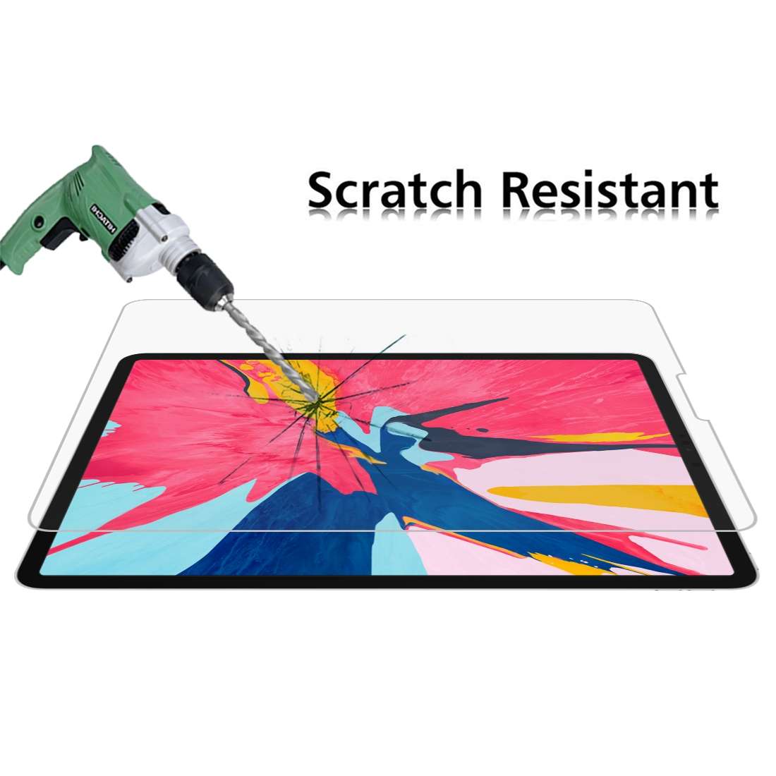 25 PCS 0.26mm 9H Surface Hardness Straight Edge Explosion-proof Tempered Glass Film for iPad Pro 1