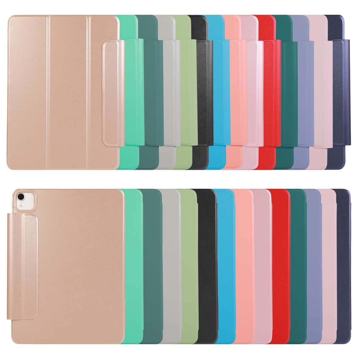 For iPad Air 13 2024 / 2025 / Pro 12.9 2020 Double-sided Magnetic Flip PU Leather ... (Light Pink)