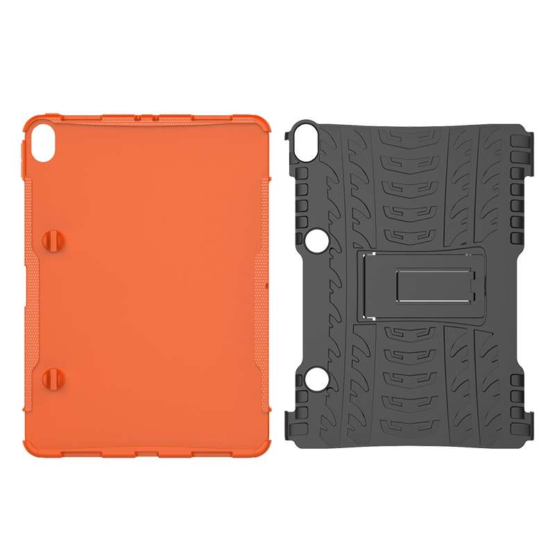 Tire Texture TPU+PC Shockproof Case for iPad Pro 11 inch (2018), with Holder & Pen Slot (Orange)