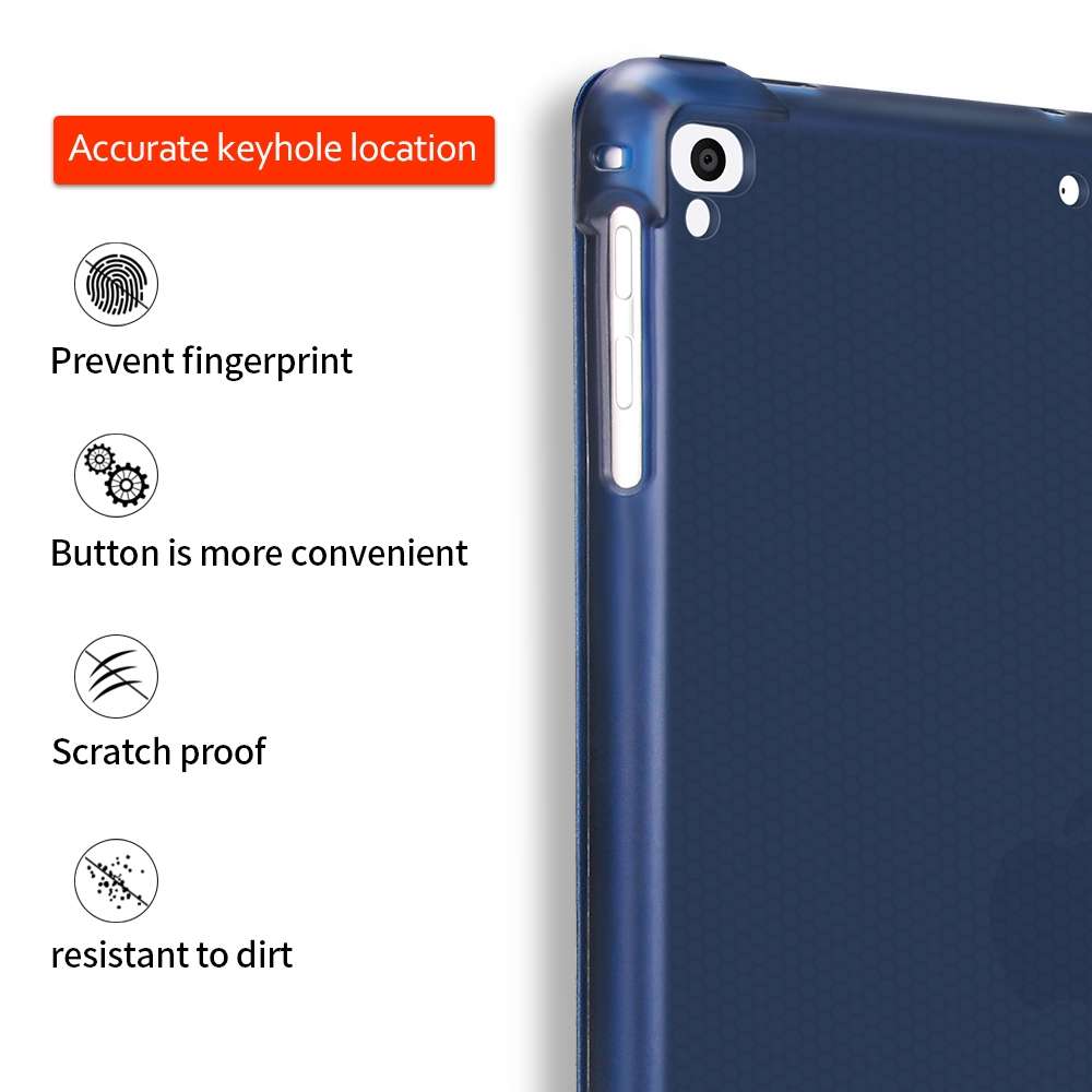 Multi-folding Shockproof TPU Protective Case for iPad 9.7 (2018) / 9.7 (2017) / air / a ... (Pink)